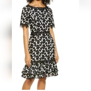 Shani Women's Size 10 Black White Lace Embroidered Dress New with Tags